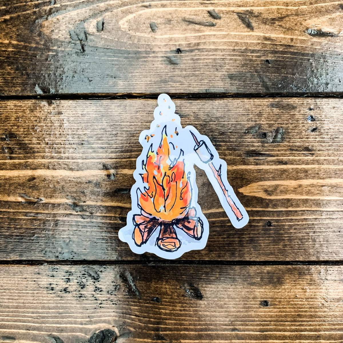 Campfire Vinyl Sticker
