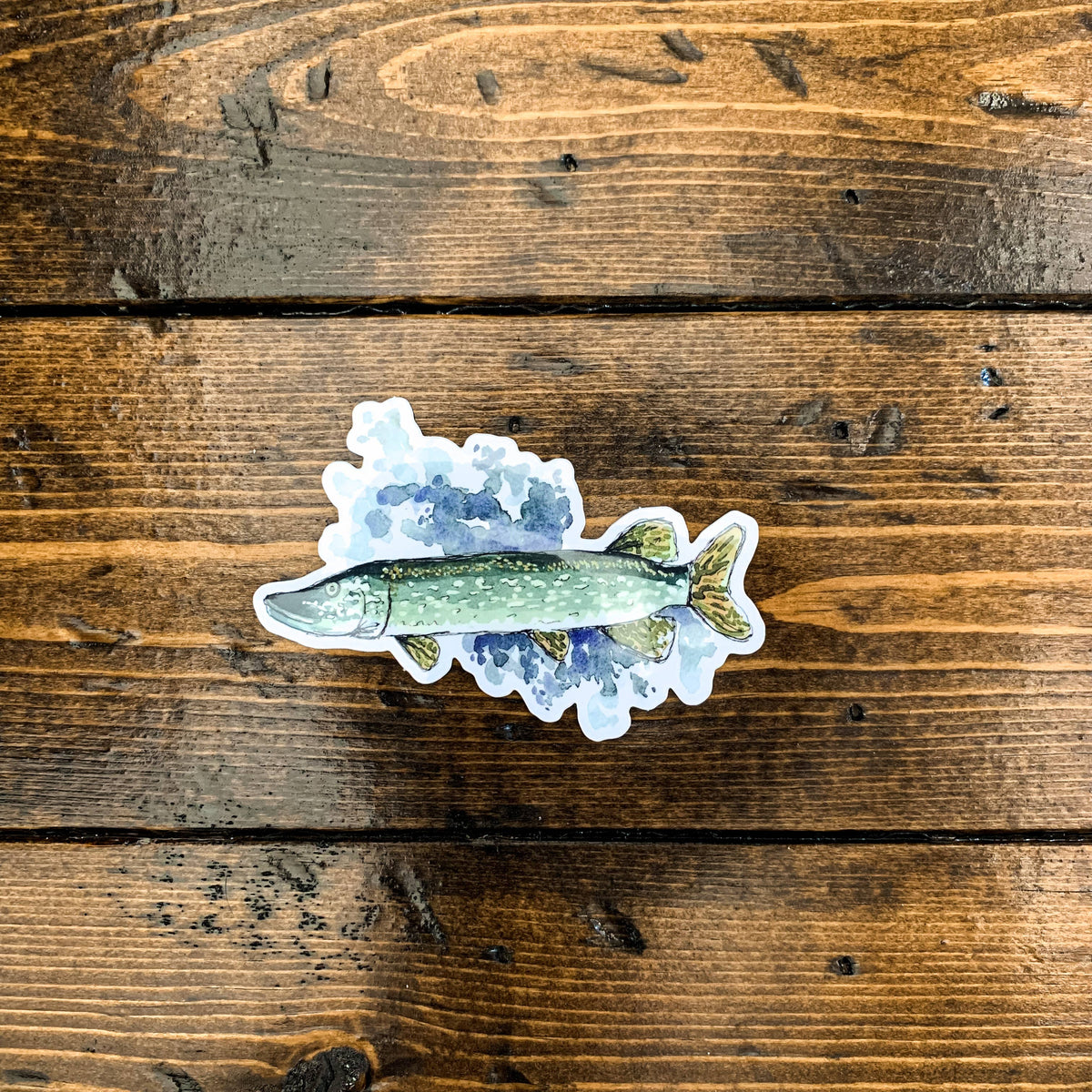 Northern Pike Fish Vinyl Sticker