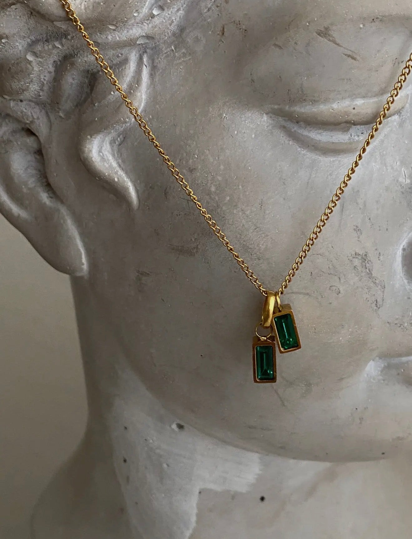 Emerald Pendant Necklace
