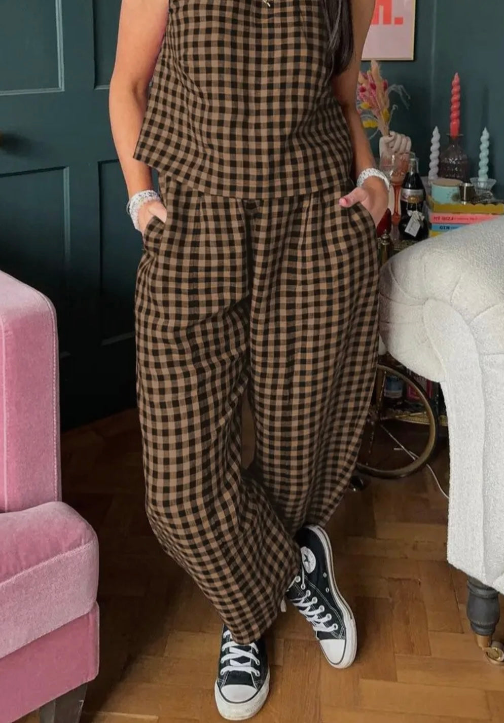 Gingham Barrel Bottoms