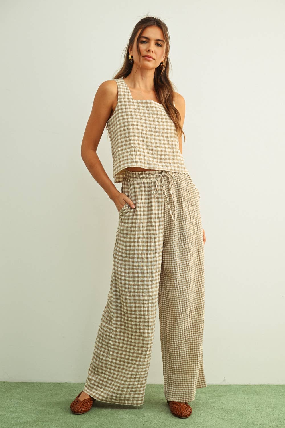 Mixed Gingham Pant