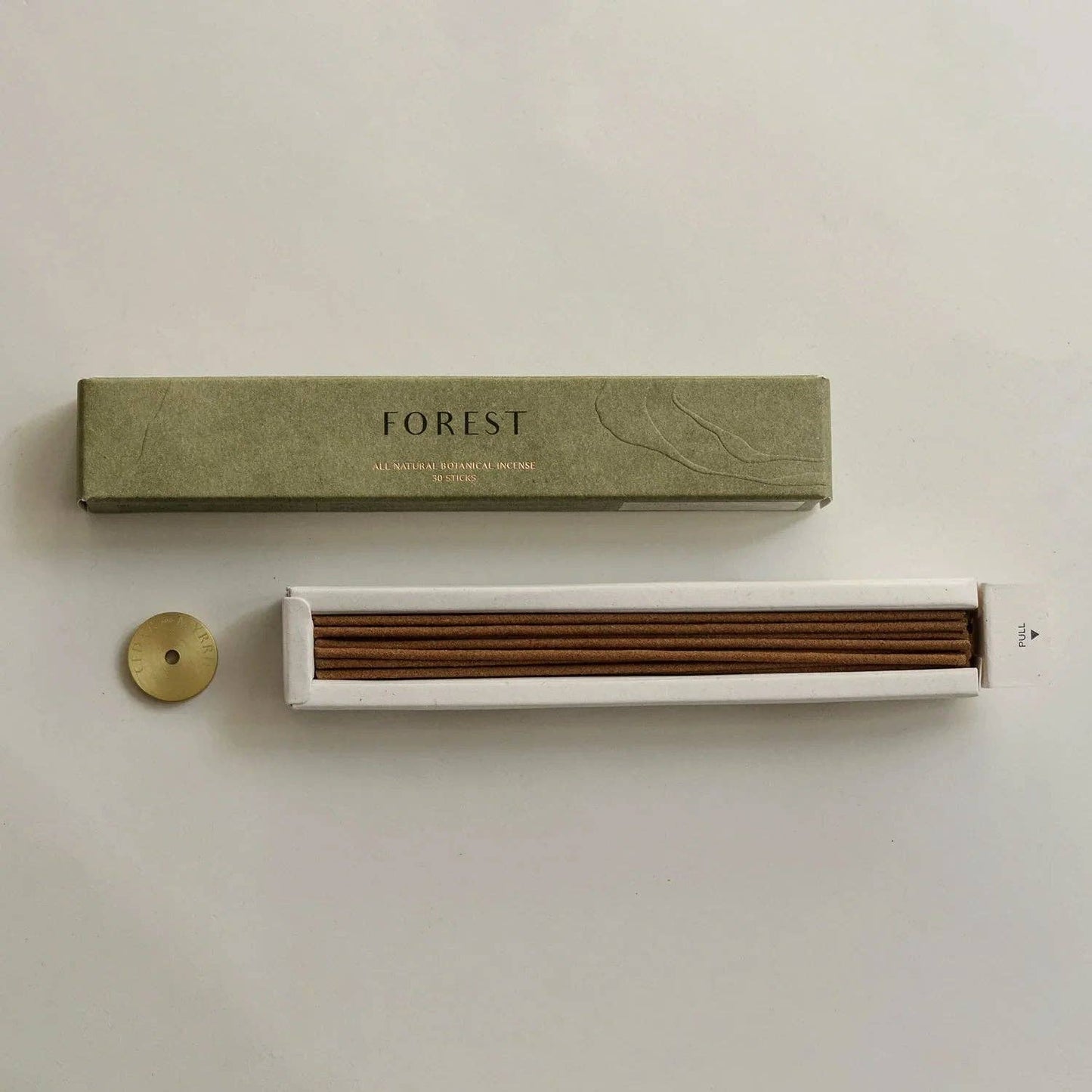 White Sage Japanese Incense Stick Set – with Brass Holder