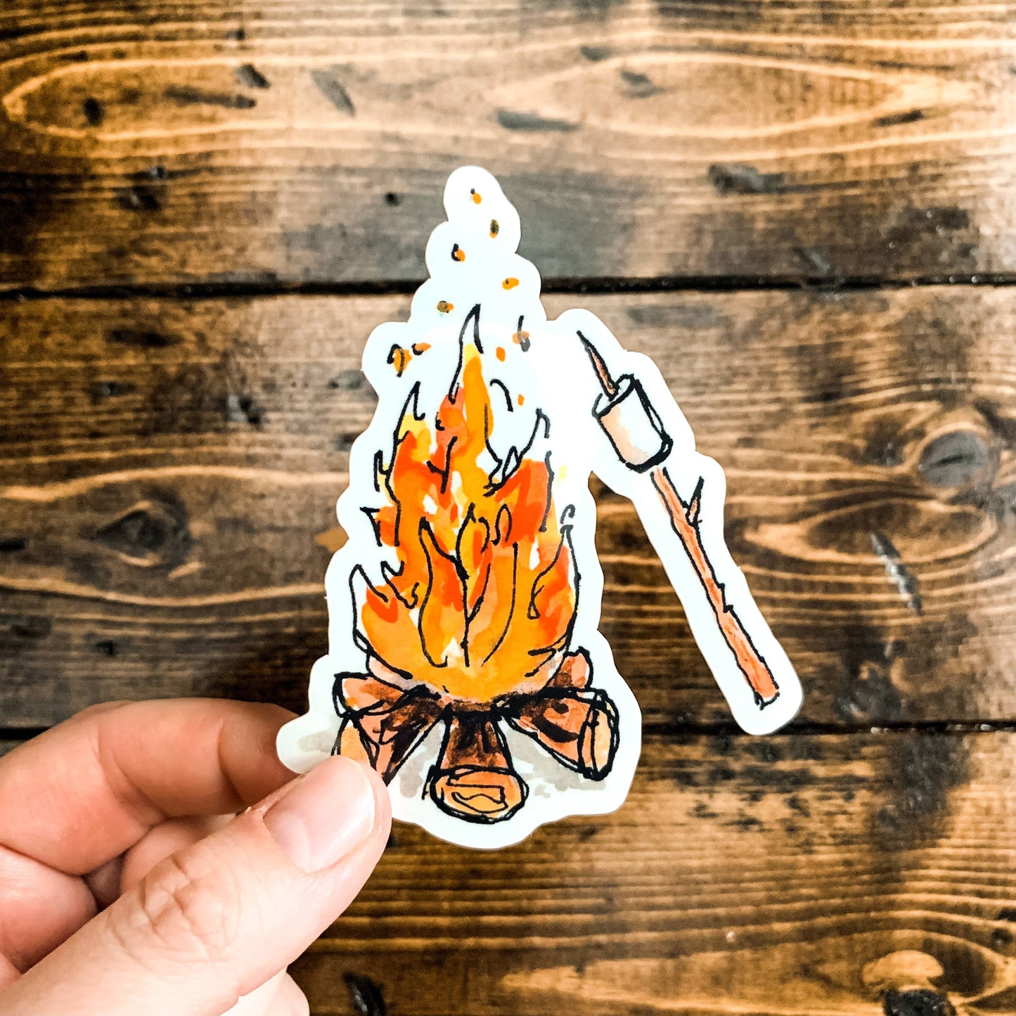 Campfire Vinyl Sticker