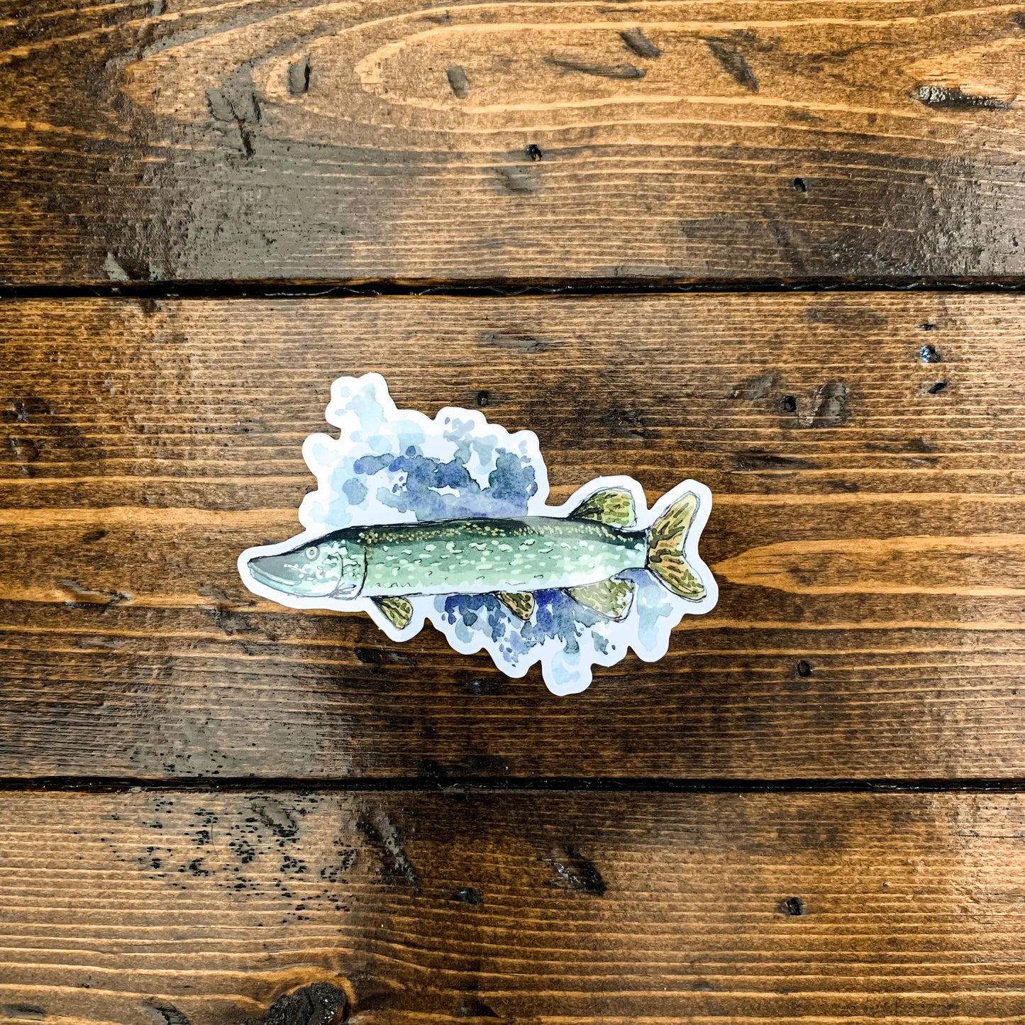 Northern Pike Fish Vinyl Sticker