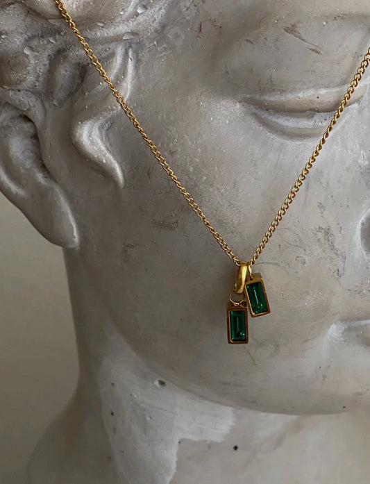 Emerald Pendant Necklace