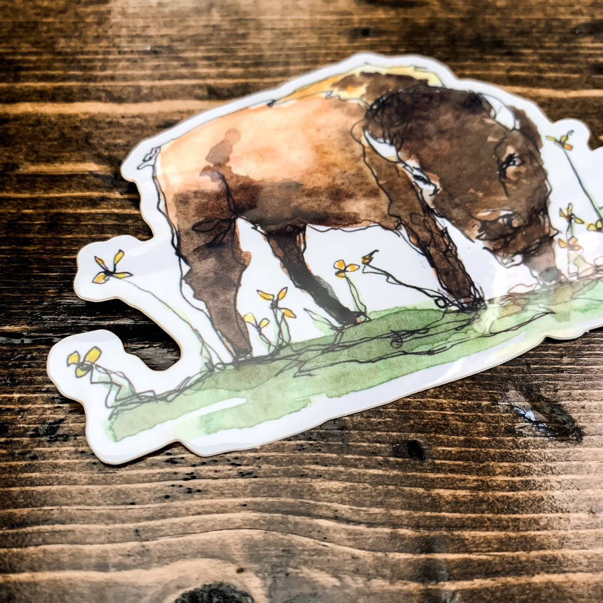Bison Vinyl Sticker
