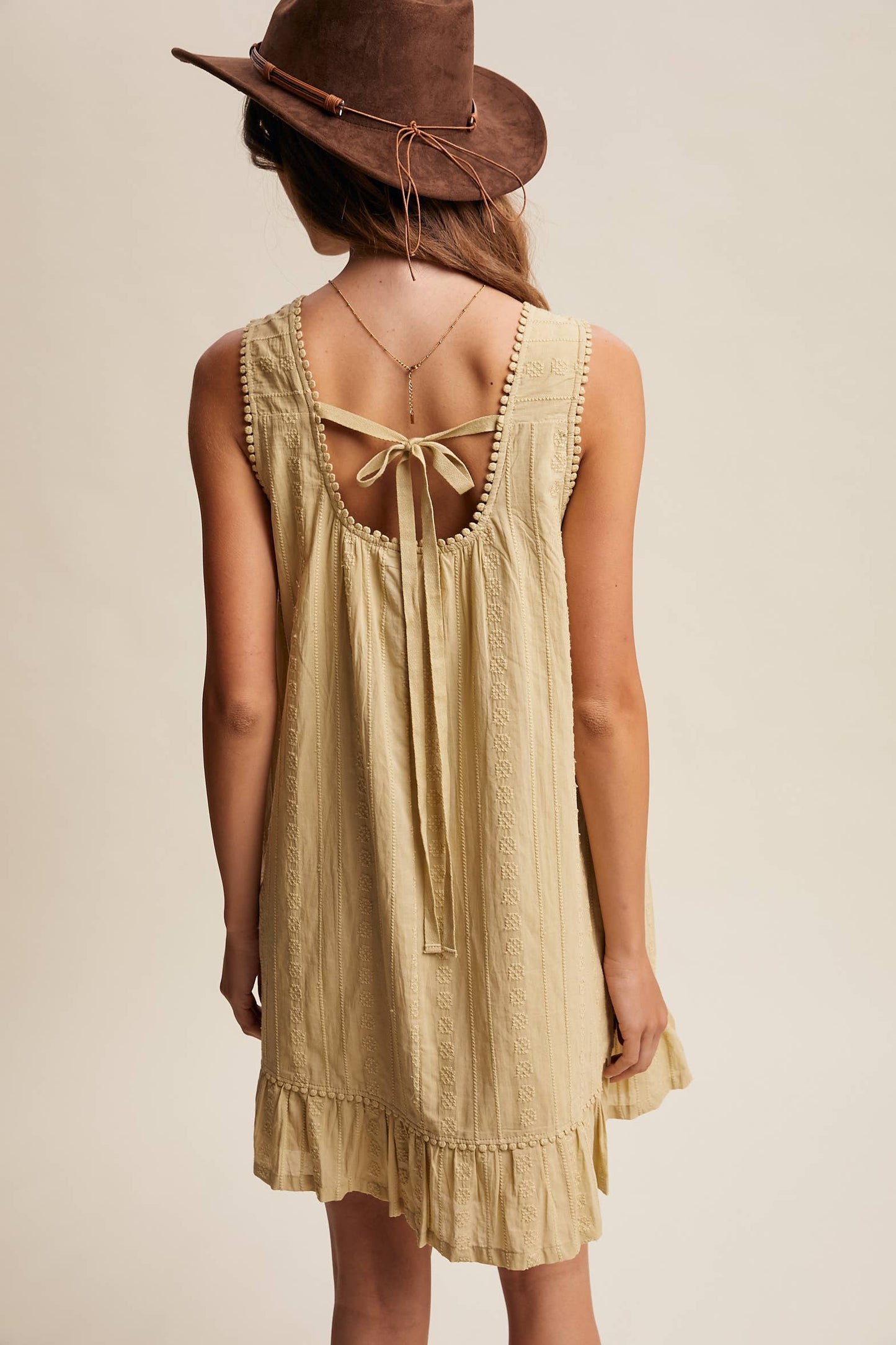 Pintuck Mini Dress
