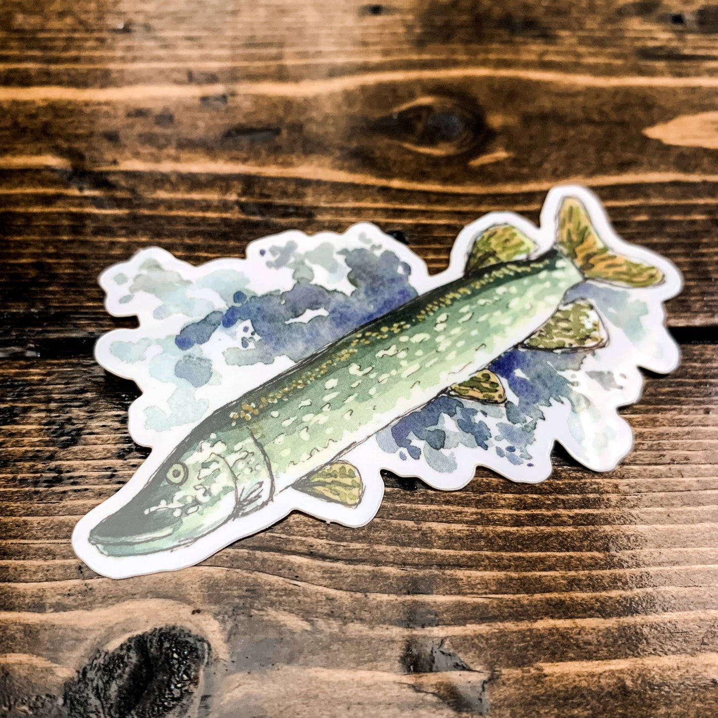 Northern Pike Fish Vinyl Sticker