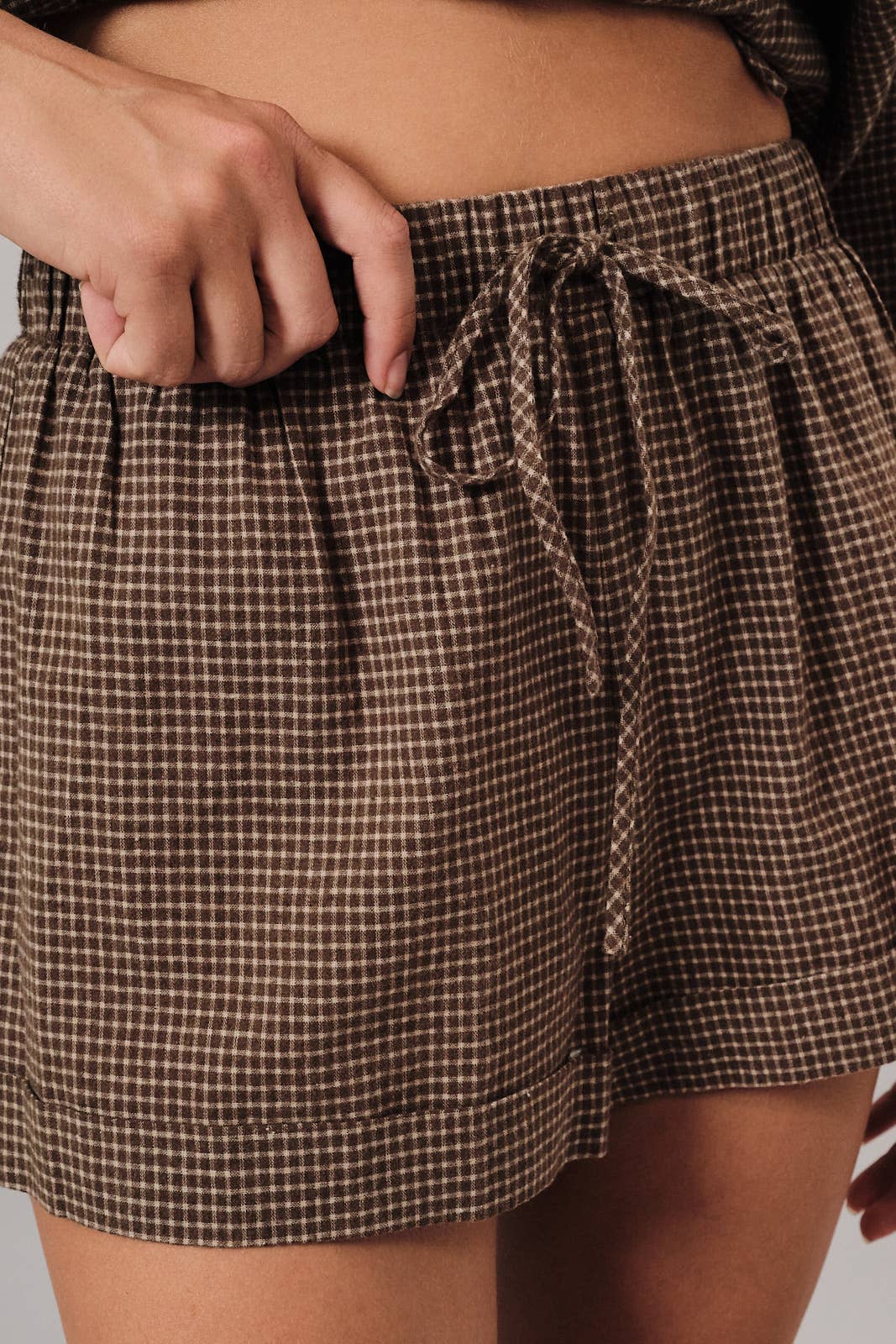 Micro Plaid Shorts