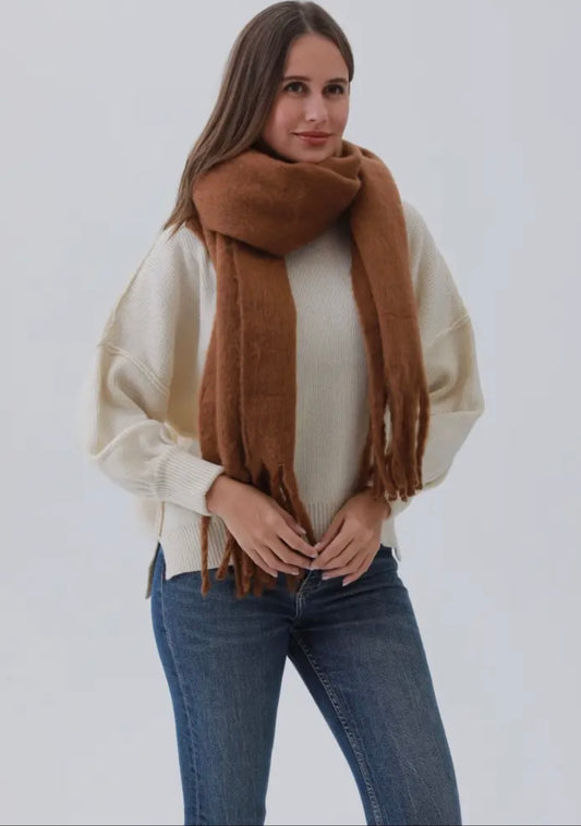 Rown Tassel Scarf