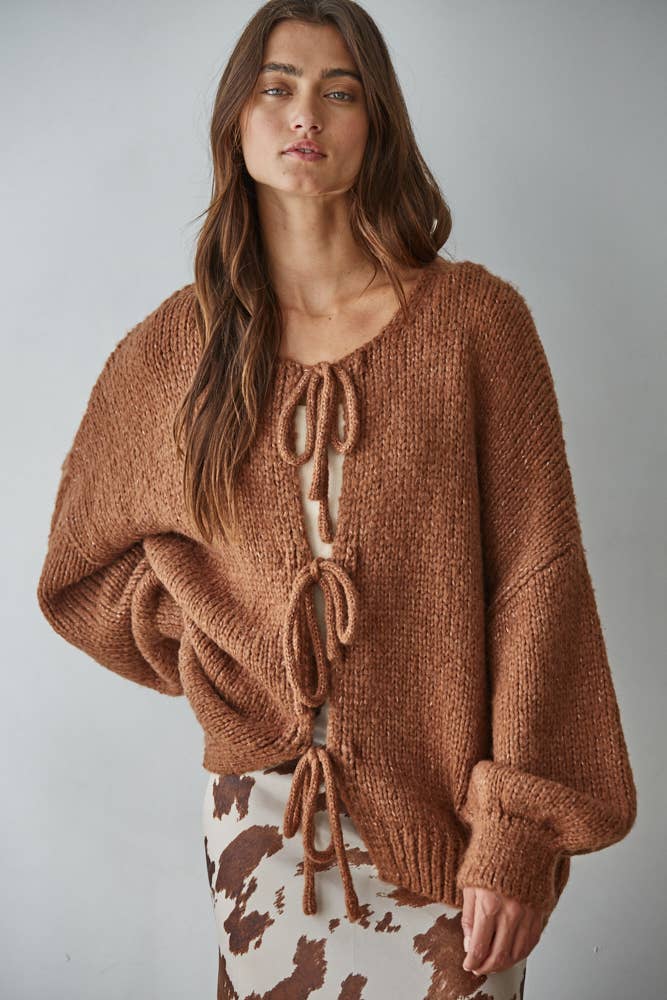 Tie Front Cardigan Top
