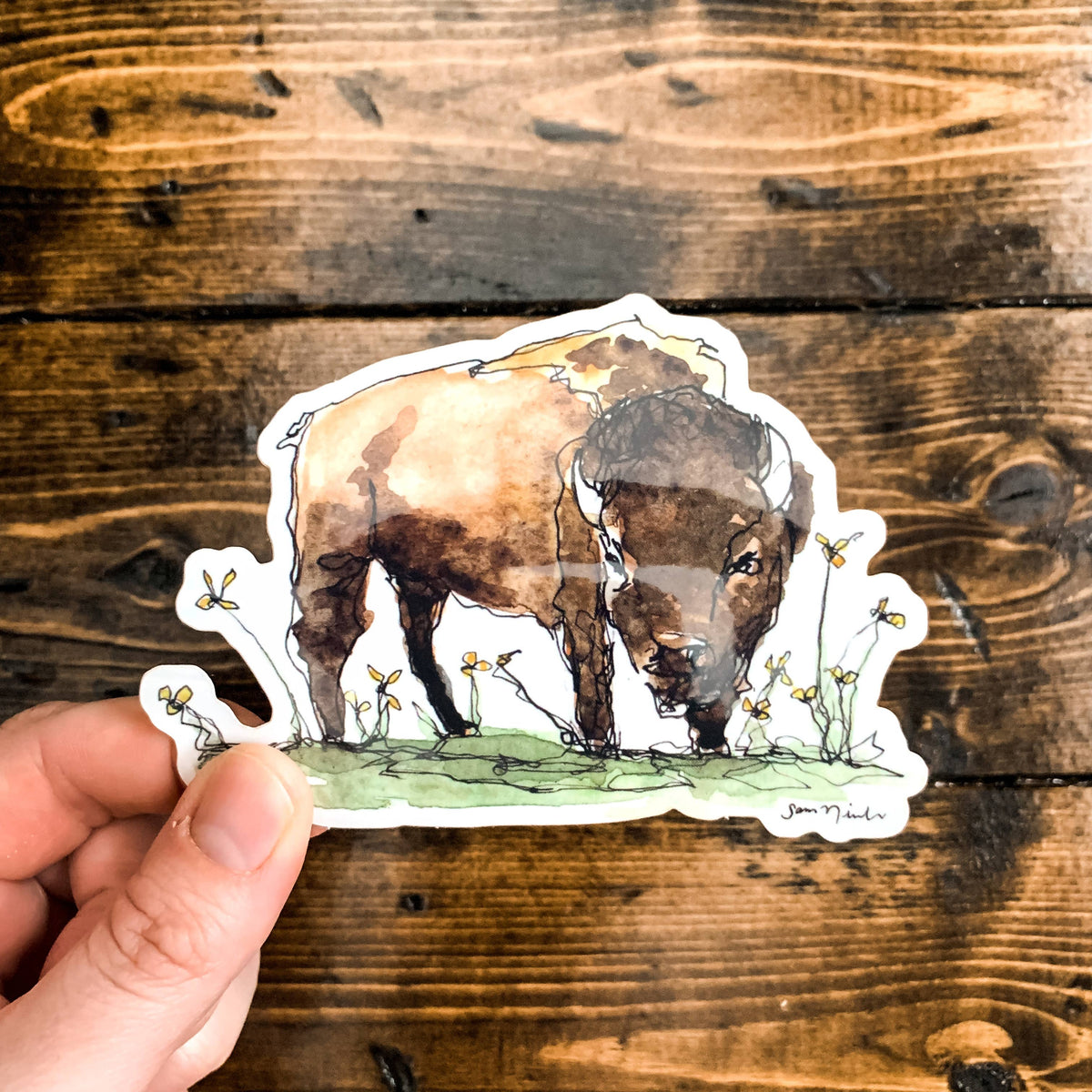 Bison Vinyl Sticker