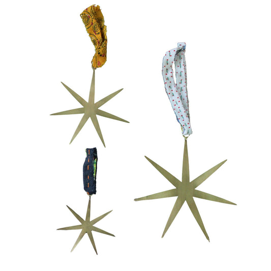 Vintage Star Brass Ornaments