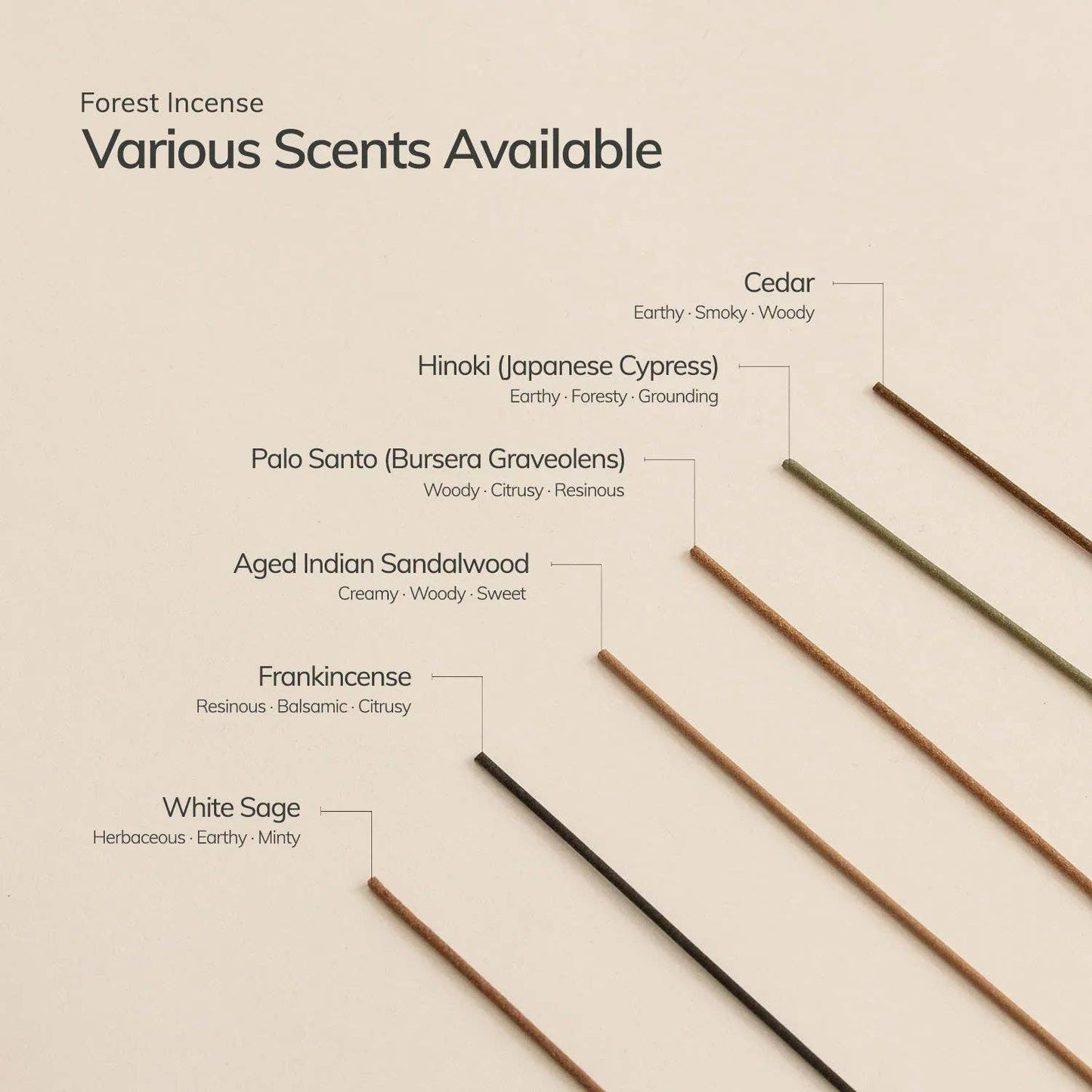 Frankincense Japanese Incense Stick Set - with Brass Holder