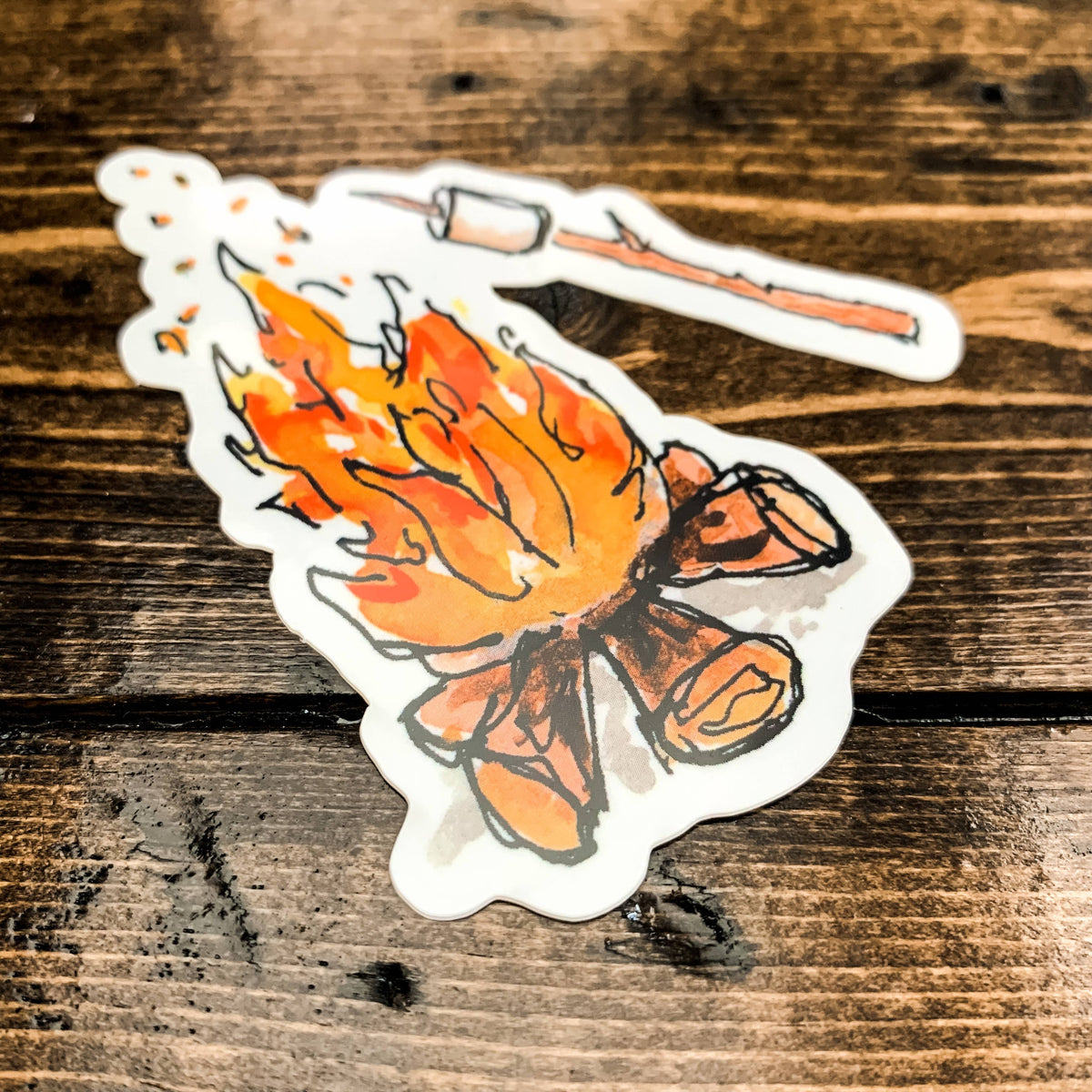 Campfire Vinyl Sticker