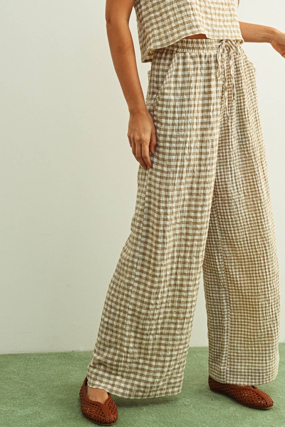 Mixed Gingham Pant
