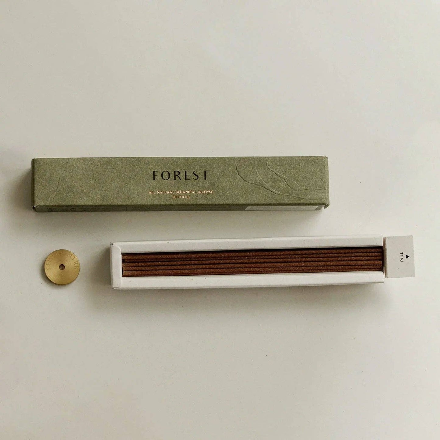 Cedarwood Incense Stick Set – with Brass Holder