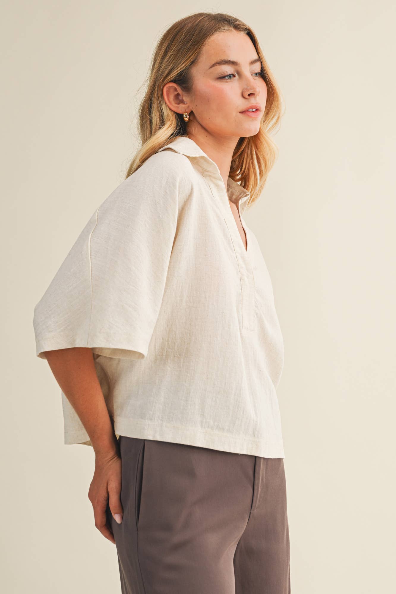 Drake’s Drape Sleeve Blouse